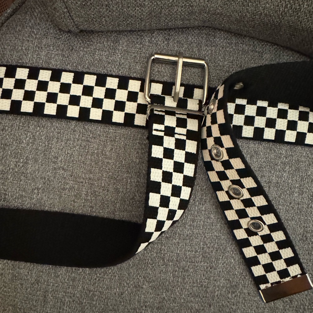 Black & White Checkered Belt